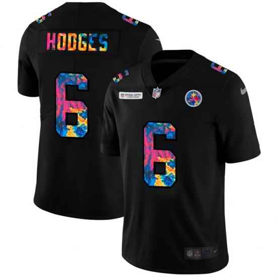 Pittsburgh Steelers 6 Devlin Hodges Men Nike Multi Color Black 2020 NFL Crucial Catch Vapor Untouchable Limited Jersey